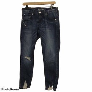 Ariat Boyfriend Distressed Blue Denim Jeans 26R